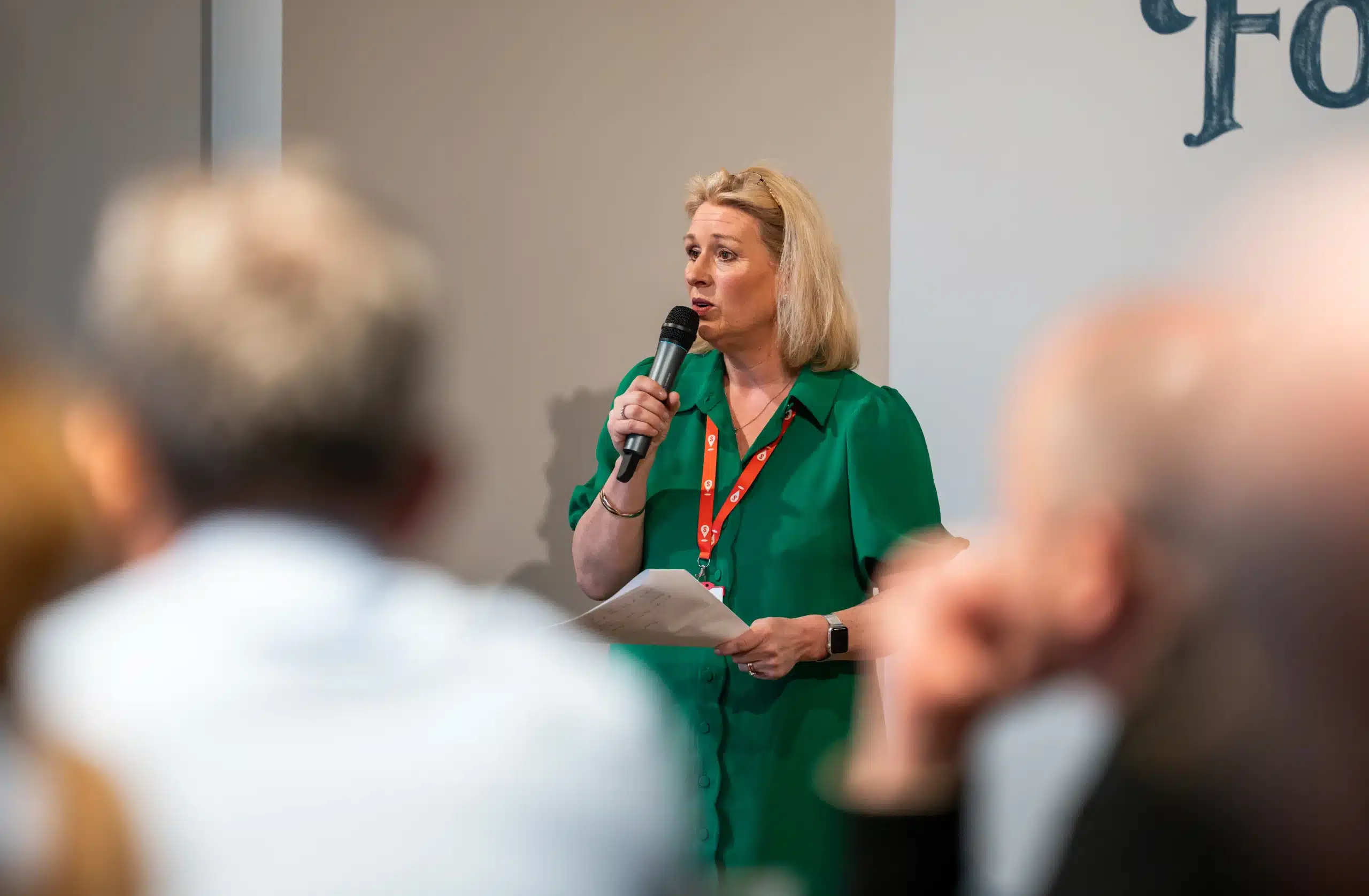 Sharon Appleby speaking at Sunderland Bid Business breakfast