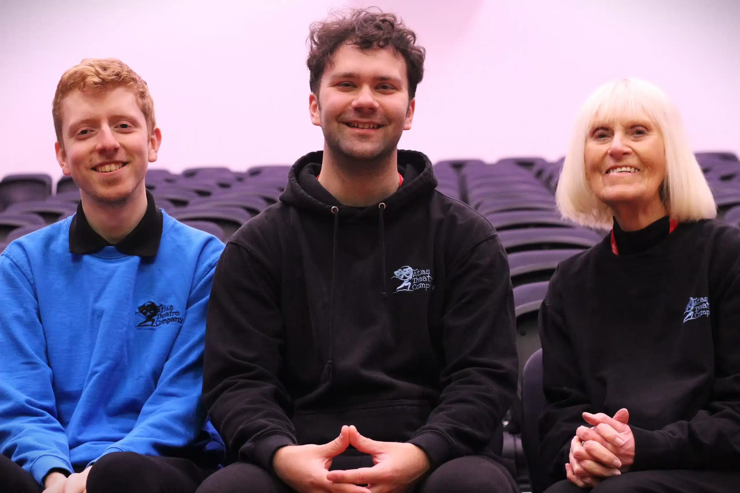 (Photo caption: L-R: Dan Howe and Joe Cooke, Community Performers, Diane Phipps who will be playing Badger in the community performance)